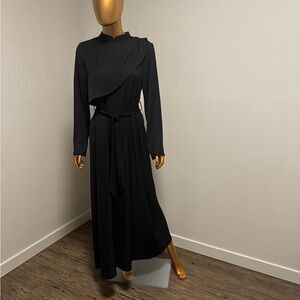 Chic Asymmetrical Black Dress